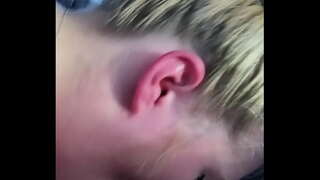 Blonde stranger sucks my dick in my car